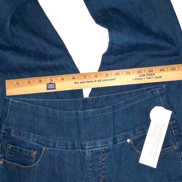 JAG Jeans Hi Rise Boot Leg 5 Pocket Design Faux Zipper Pull-on Closure Size 4 - Picture 10 of 11